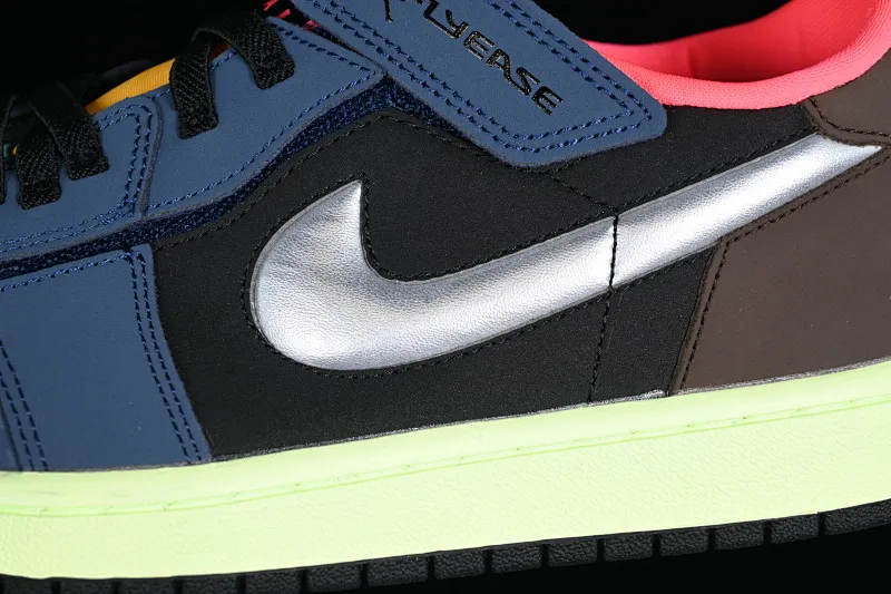 All categories Air Jordan Jordan series basketball shoes Air Jordan 1 Low Air Jordan 1 Low FlyEase "Bio Hack" AJ1 Joe 1 color stitching new low-top basketball shoes DM1206-201